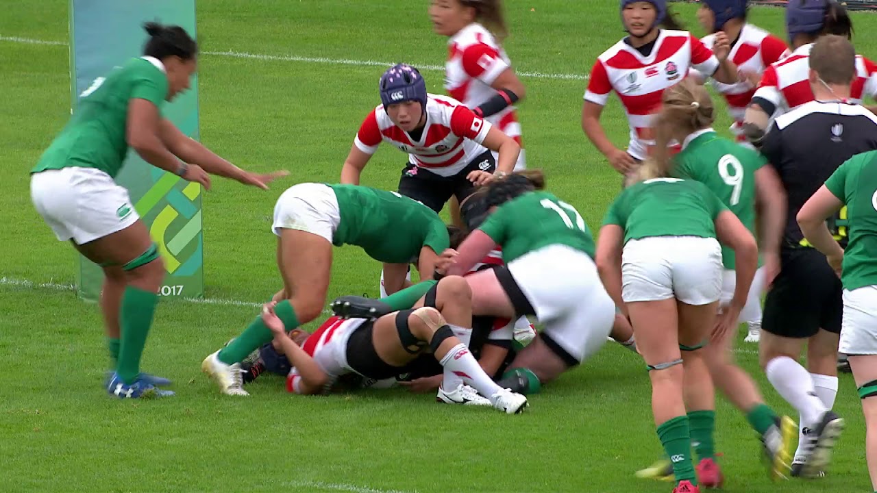 Highlights: Ireland score late to secure win over Japan at the Women's Rugby World Cup