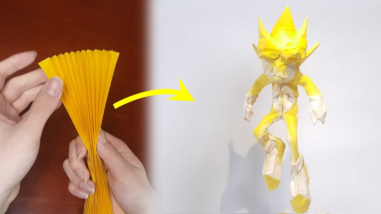 종이 한장으로 7시간동안 접은 슈퍼 소닉 Origami Super Sonic