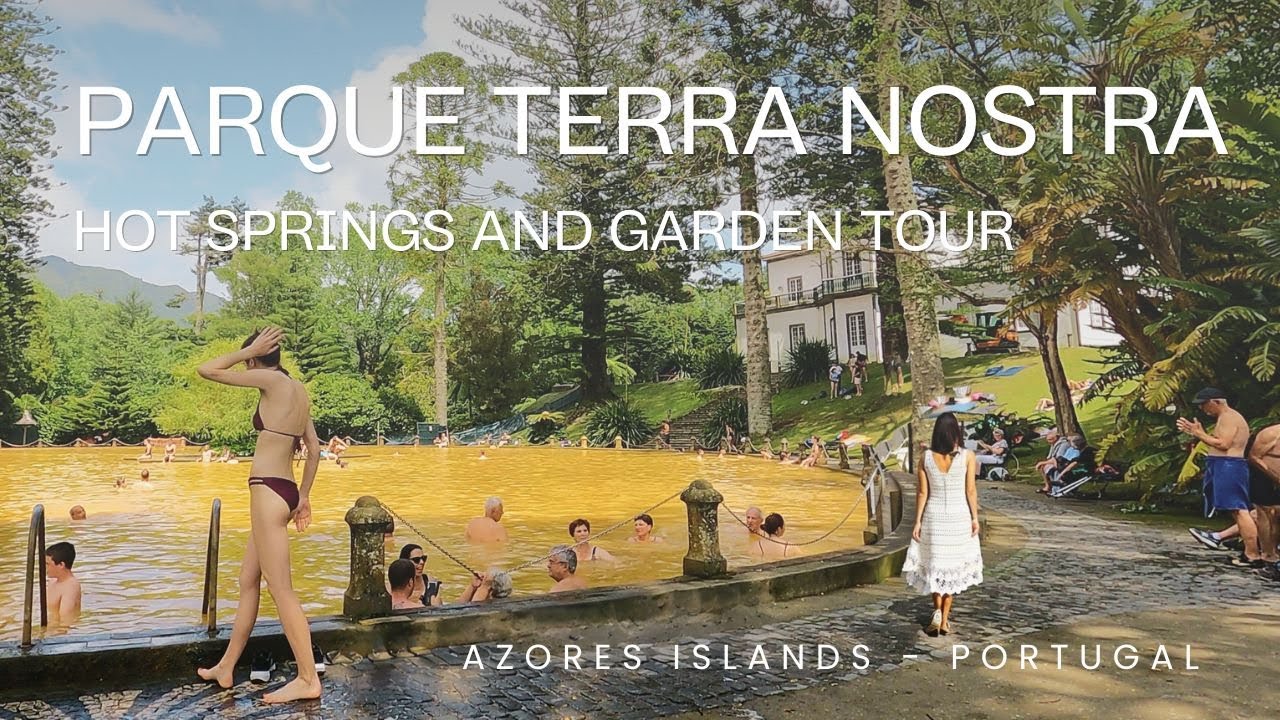 [4K] Experience Parque Terra Nostra in the Azores Portugal - Hot Springs on Sao Miguel Portugal