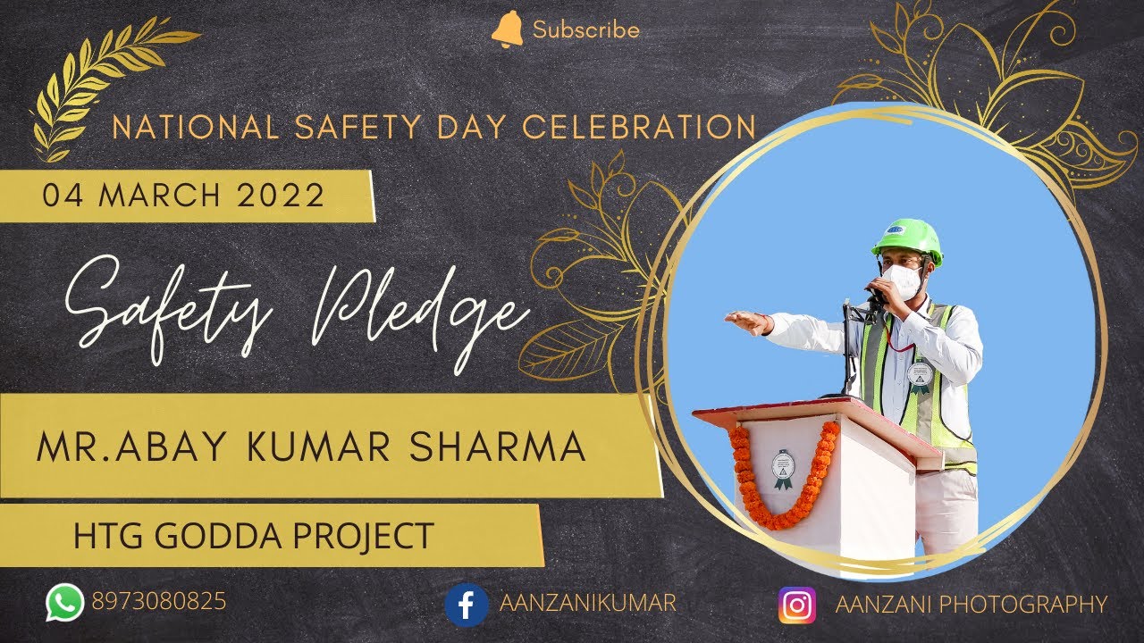 SAFETY PLEDGE / MR.ABAY KUMAR SHARMA / HTG-HSE #staywithaz #gundumanida #trending #safetyday