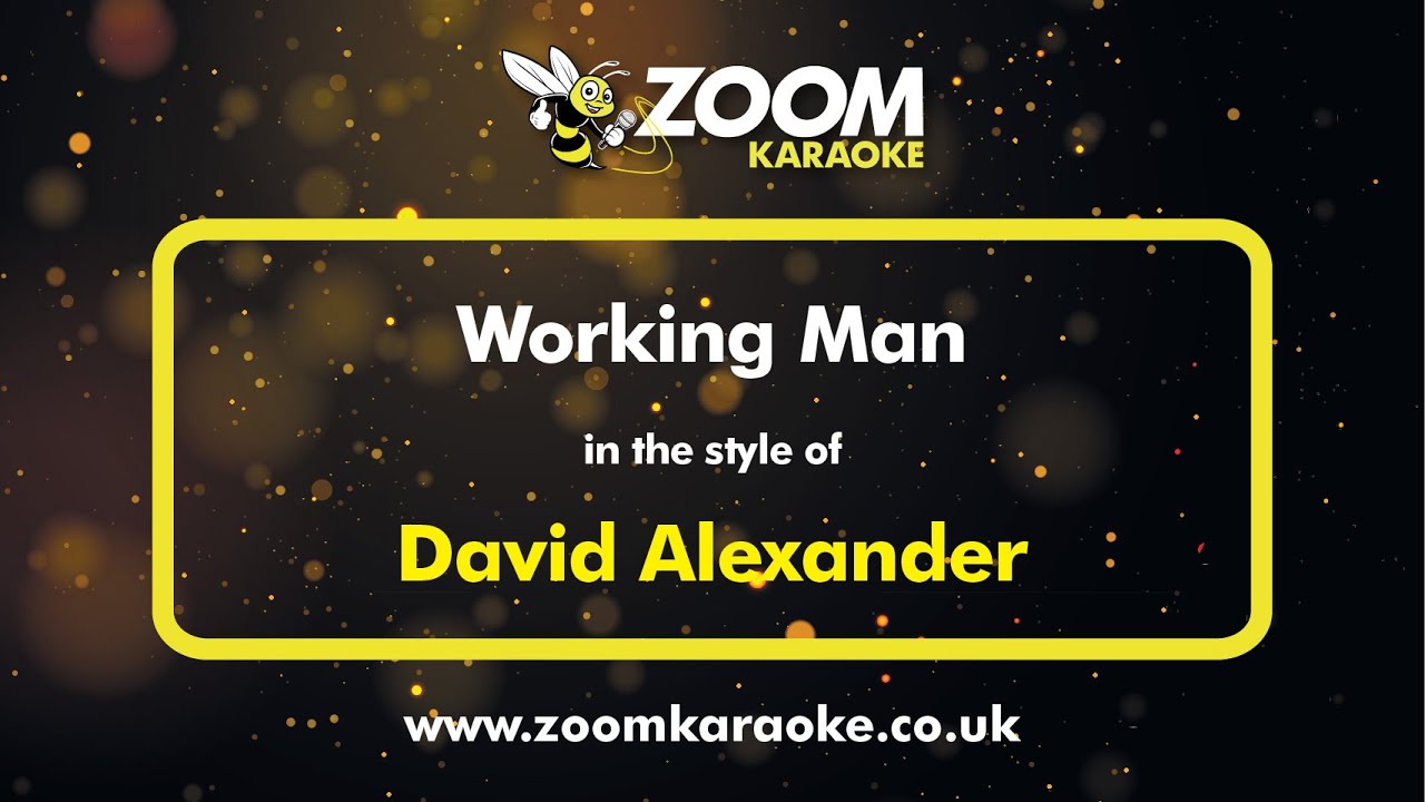 David Alexander - Working Man - Karaoke Version from Zoom Karaoke