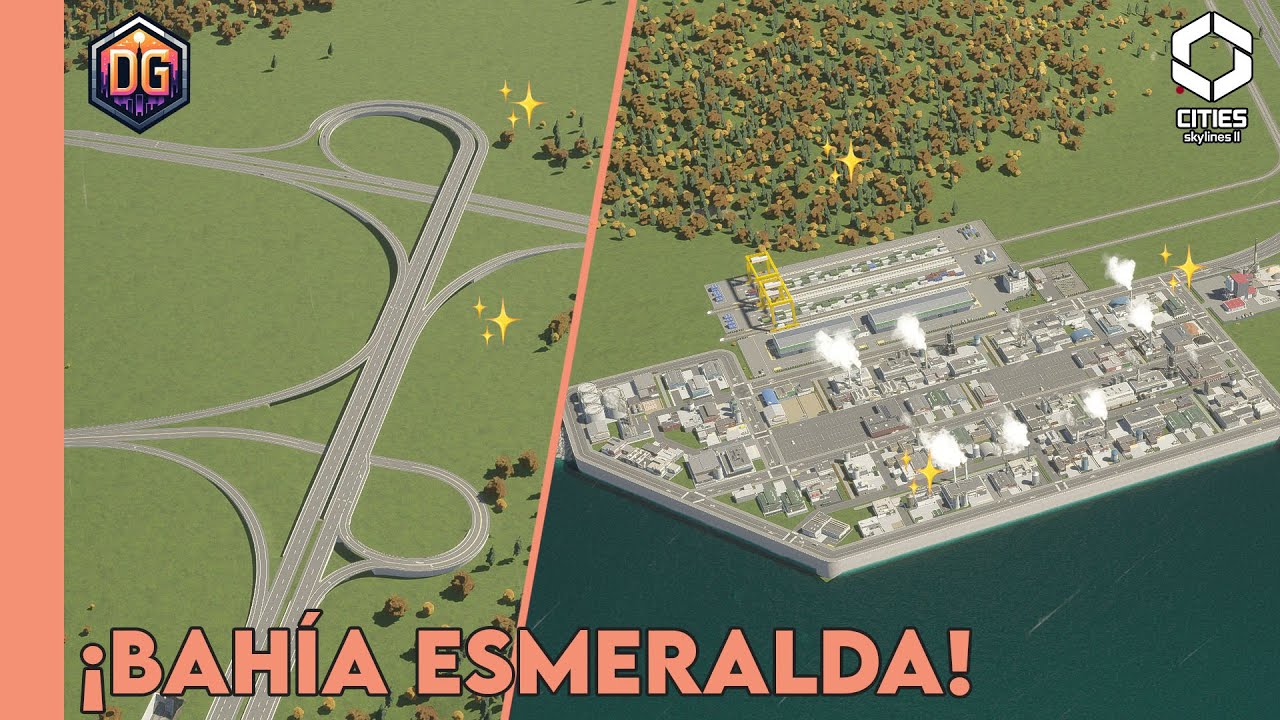 ACCESOS + mudanza industrial 🚧🌿 ¡La ciudad ya tiene nombre! – Bahía Esmeralda #2 | Cities Skylines 2