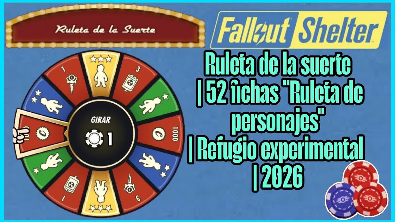 Fallout Shelter: Ruleta de la suerte | 52 fichas 