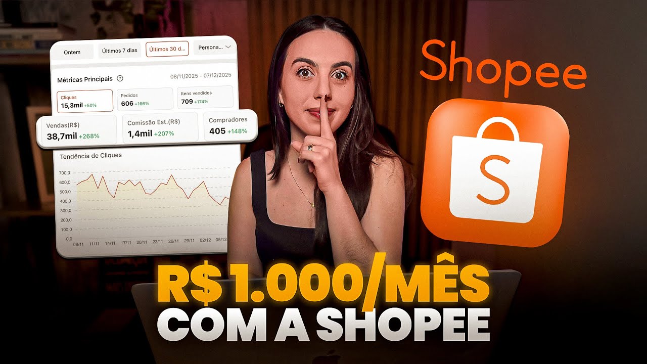 CURSO GRÁTIS AFILIADO SHOPEE: Como Ganhei R$1.000/Mês Como Afiliada Shopee 