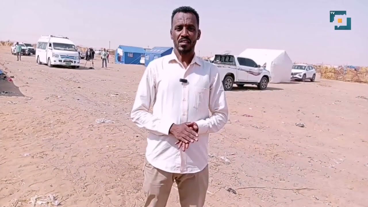 قناة البلد تتفقد احوال الوافدين من مدينة الفاشر الي مدينة الدبة   الولاية الشمالية