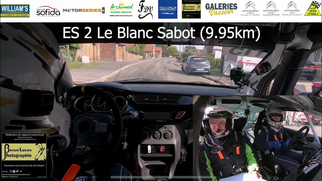 ES 2 Le Blanc Sabot Lucas Becue & Julien Petit Rallye de Béthune 2020 sur DS3 R1 numéro 115