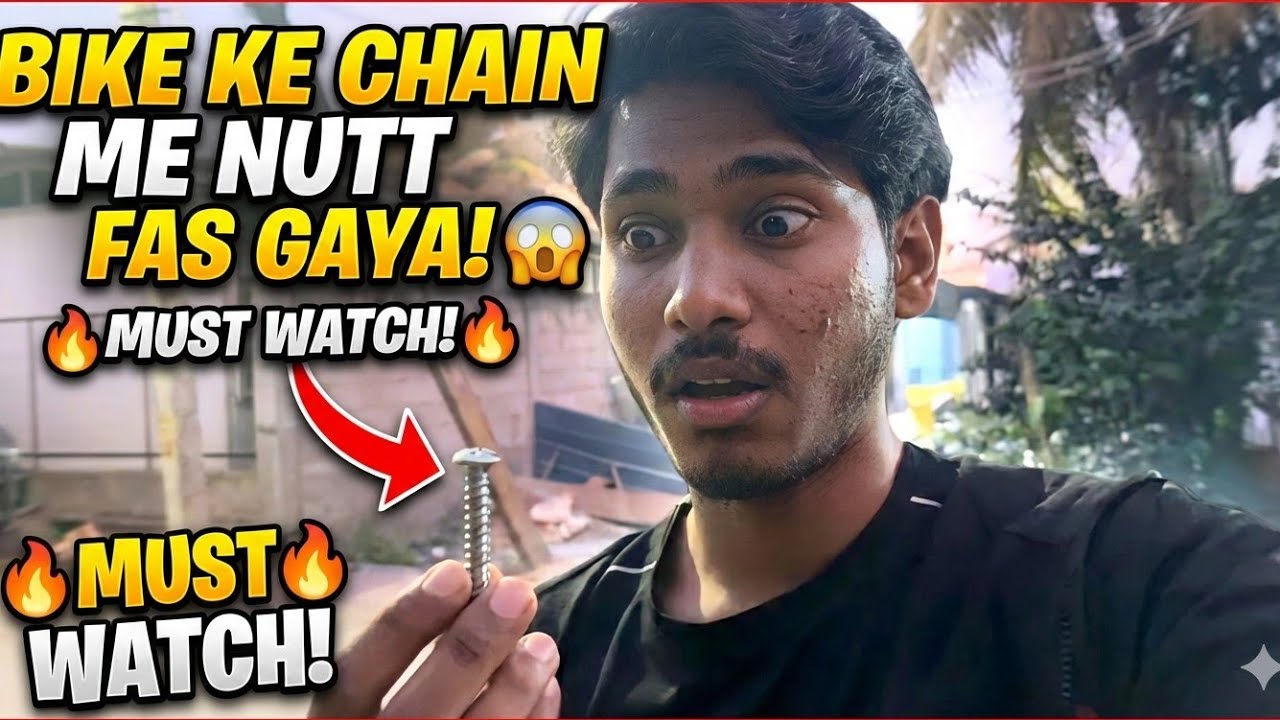 Bike ke chain⚙️me nutt🔩fas gya😱