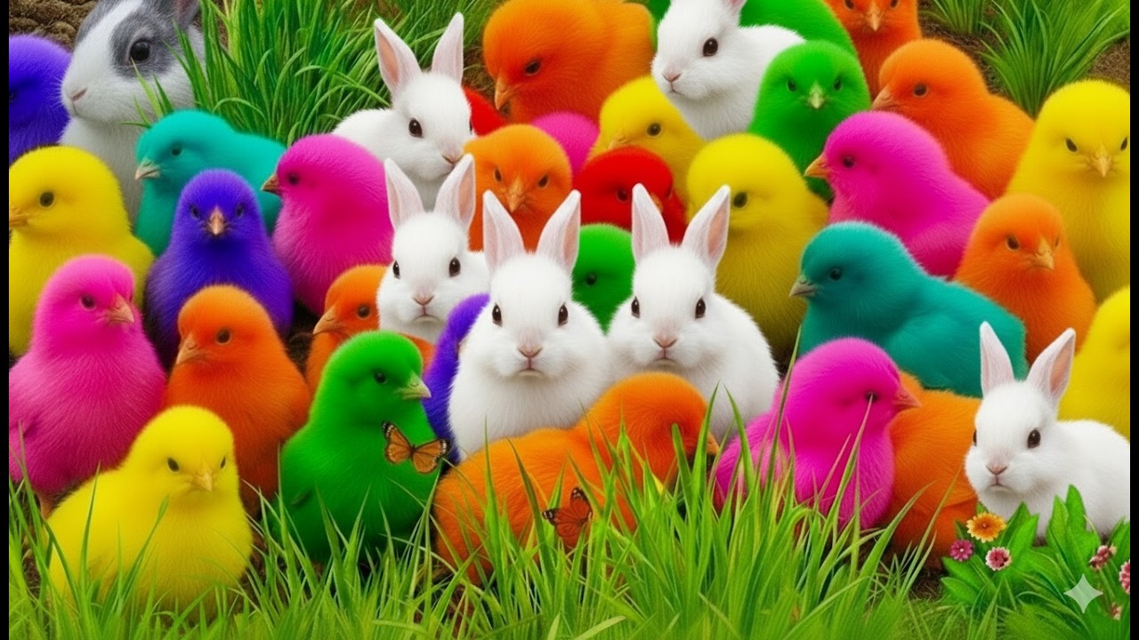 Tangkap Ayam Lucu, ayam warna warni, ayam rainbow, kelinci lucu, bebek lucu, ikan koi, Hewan Lucu