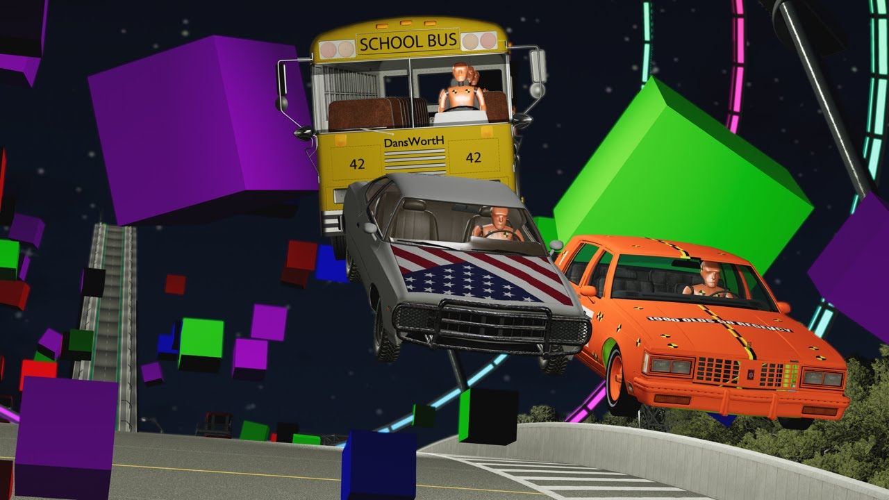 Colorful Cubes in Car Jump Arena 2024 / BeamNG / HavocNg