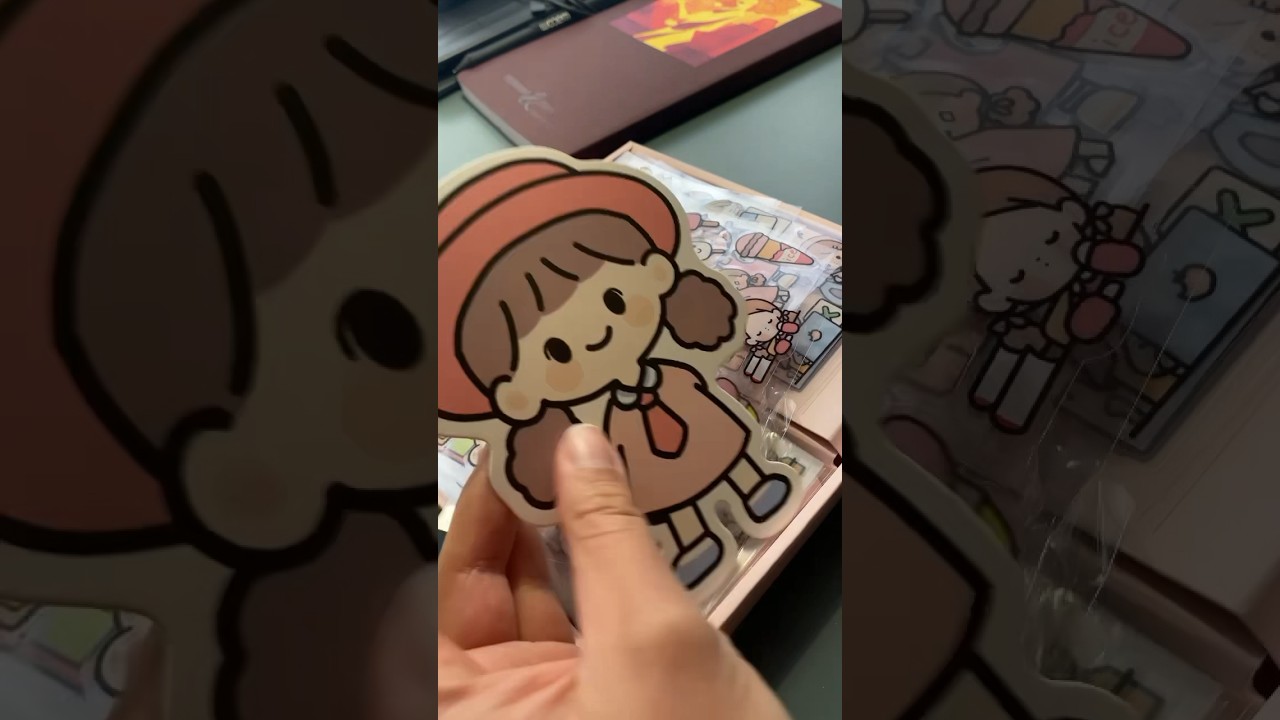 Another cute sticker haul from Amazon, unboxing chino girl 100 stickers, ASMR unwrapping sounds
