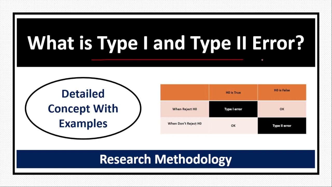 What is Type I and Type II Error?