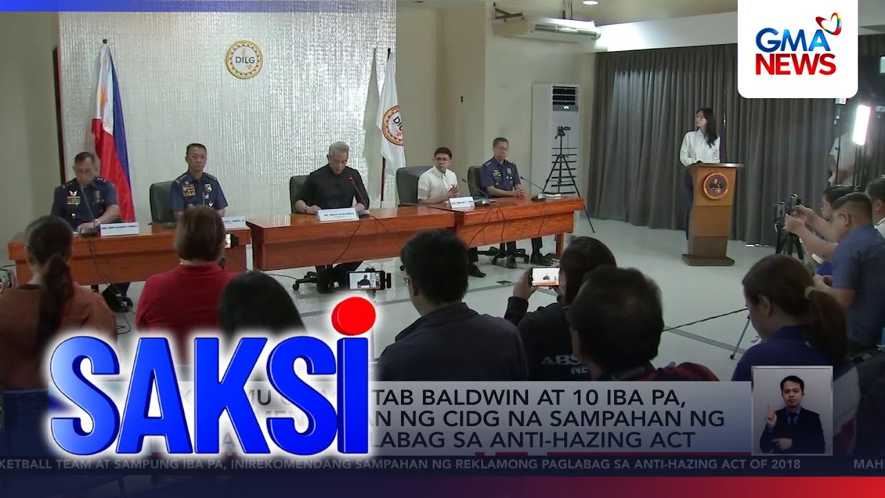 Hazing raps recommended vs Tab Baldwin, 10 others | Saksi