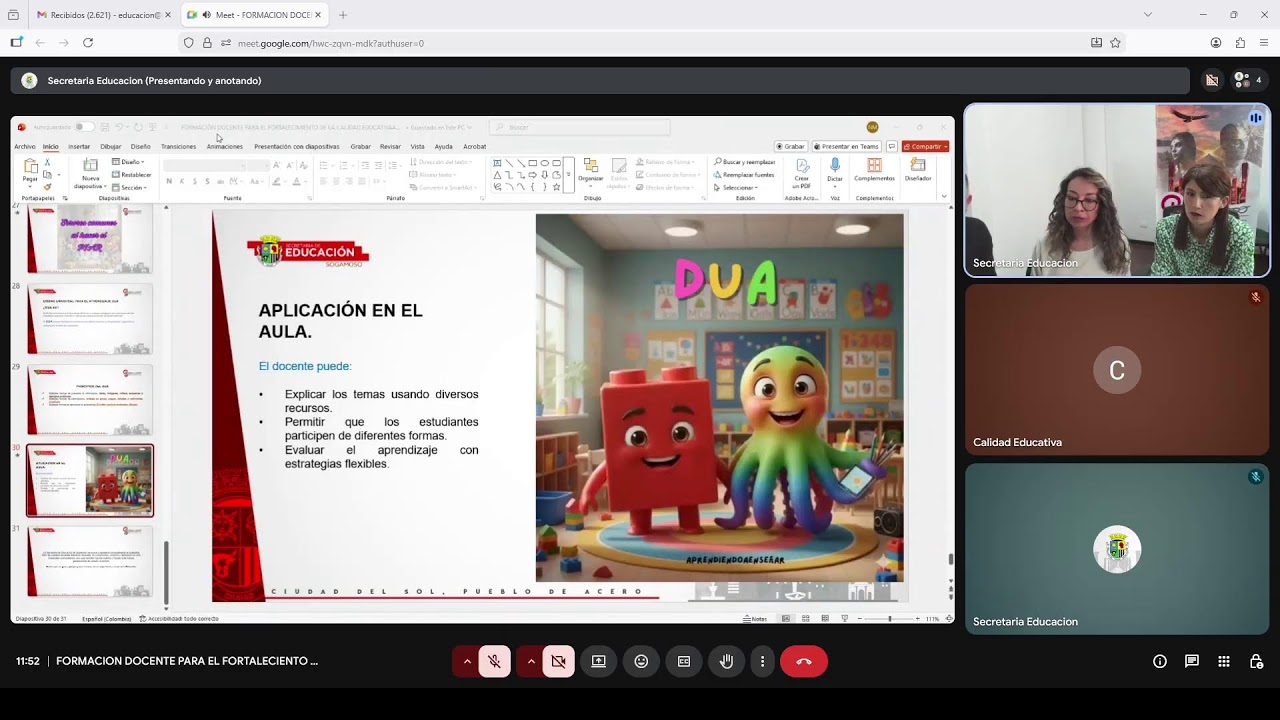 Formación docente para el fortalecimiento de la calidad educativa