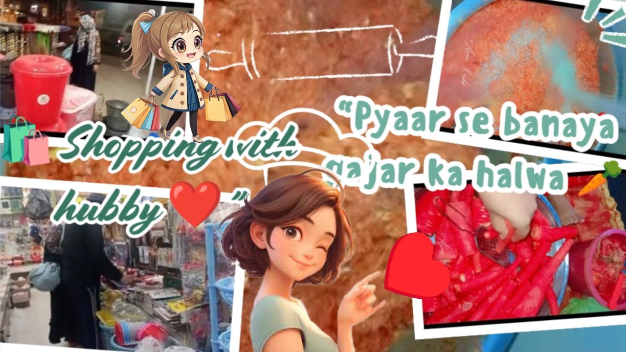 Aj Mane Banaya Hubby K Liye Gajar Ka Halwa || Hamne Shopping 🛍️ B Ki || #asmakashifvlog #asmakashif 