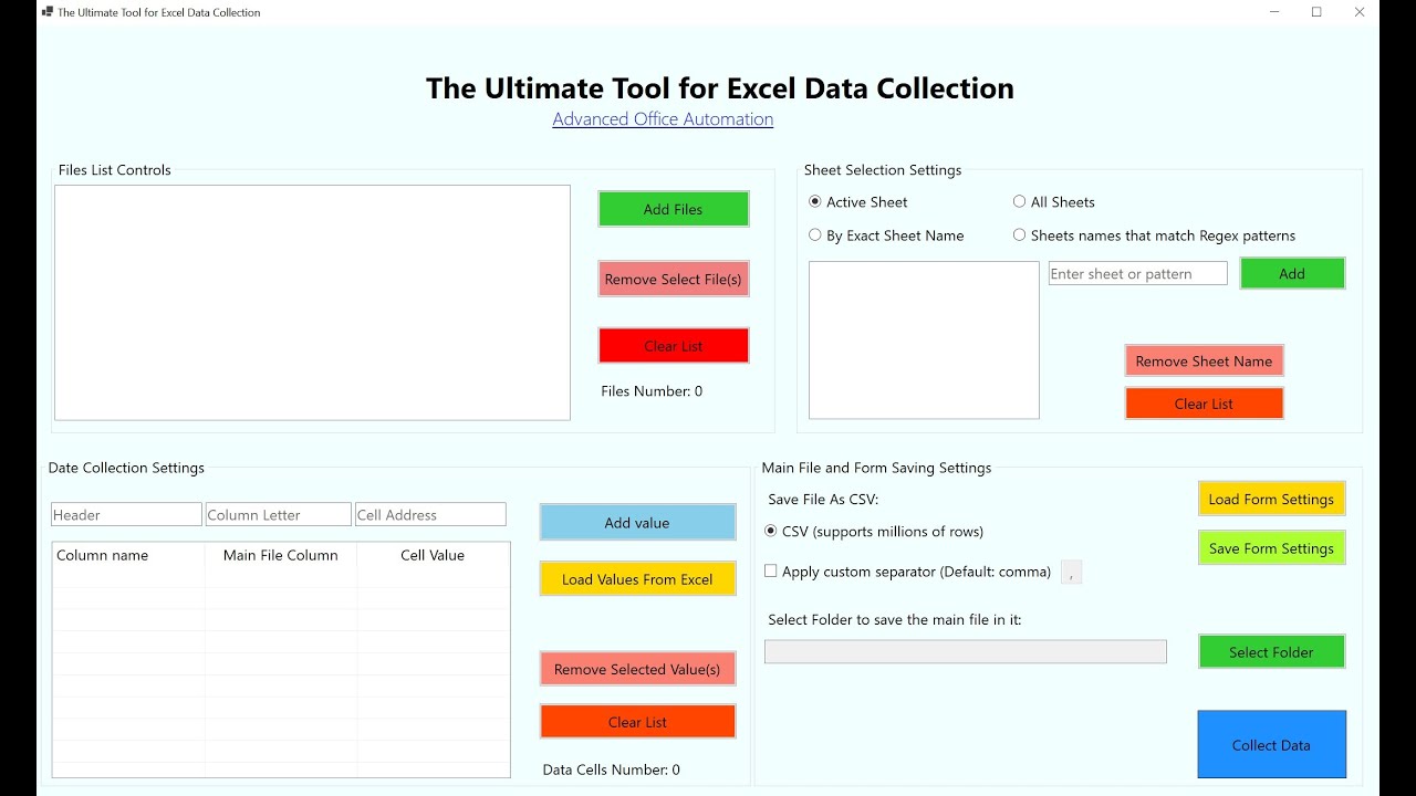 Collect Data from multiple Excel files - Best Tool Ever
