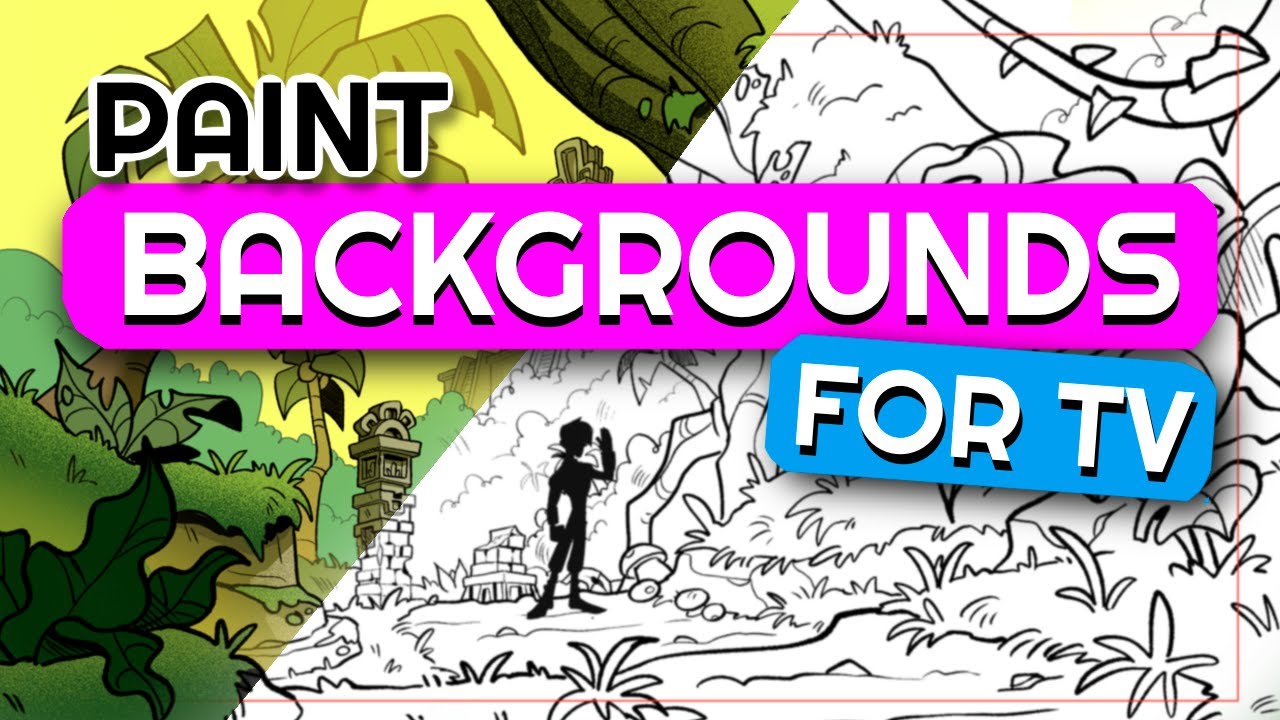 Background Painting for TV Animation  ♡  FULL Background Painting Tutorial