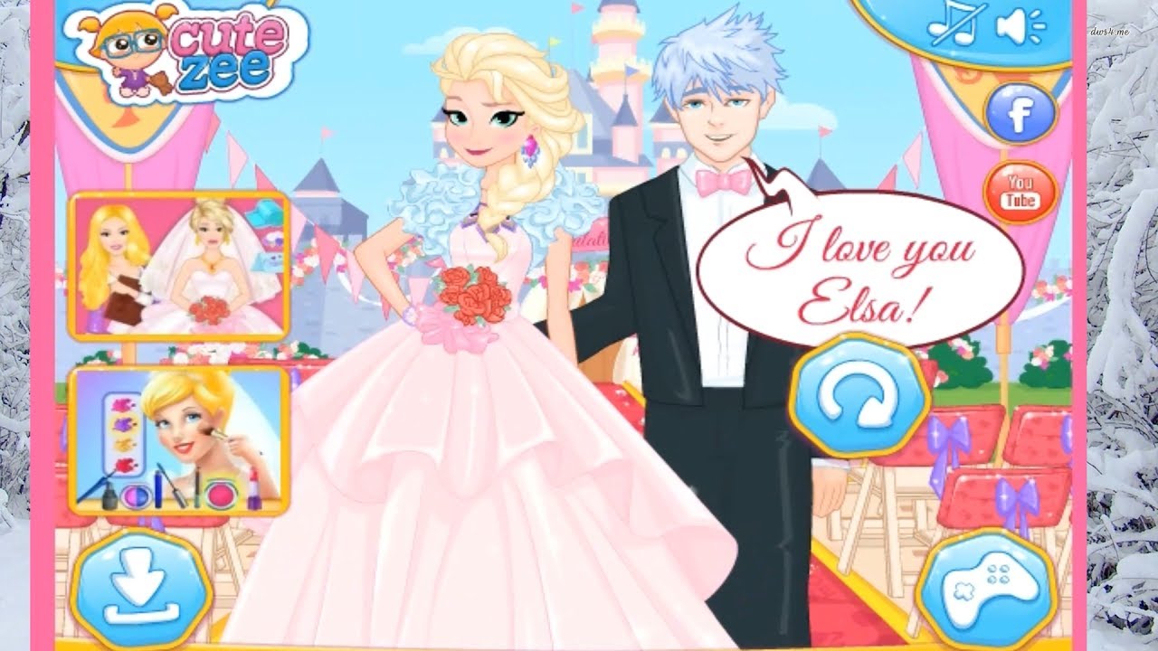 Disney Princess Elsa and Anna Wedding Rush   Fun Dress Up Game for Kids