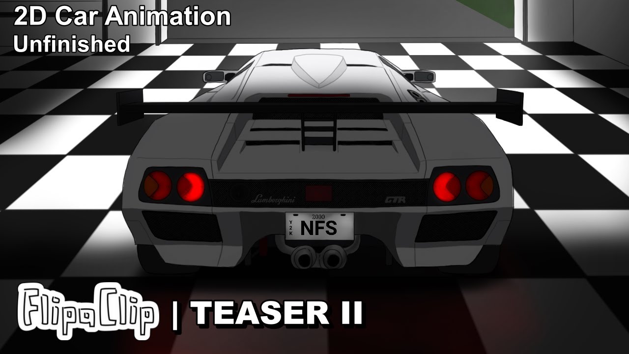 FlipaClip | Lamborghini Ｄｉａｂｌｏ ＧＴＲ (2D Car Animation Teaser 2) unfinished
