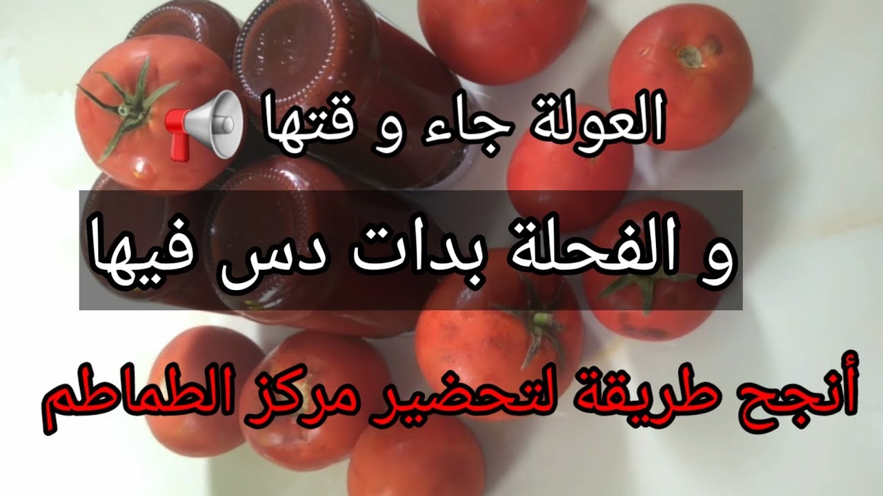 استغلي انخفاض الأسعار في الصيف و وجدي #عولة الشتاء #طريقة ناجحة💯 لتصبير و تحضير #مركز الطماطم