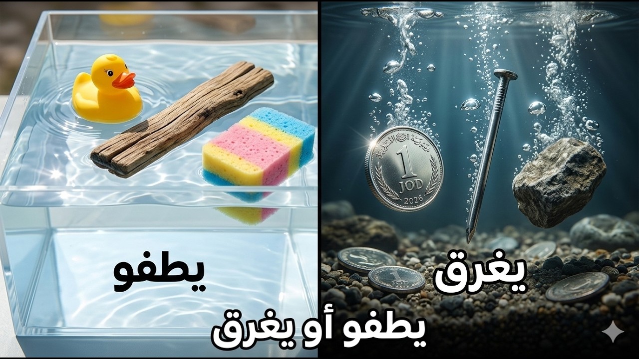 علم طفلك الفرق بين الطفو والغرق في 5 دقائق - نشاط ممتع لتنمية الذكاء