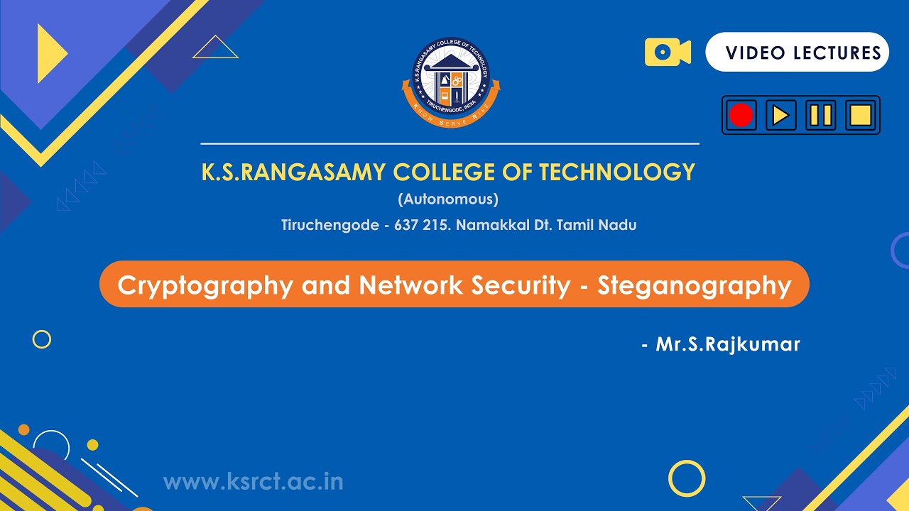 Cryptography and Network Security - Steganography