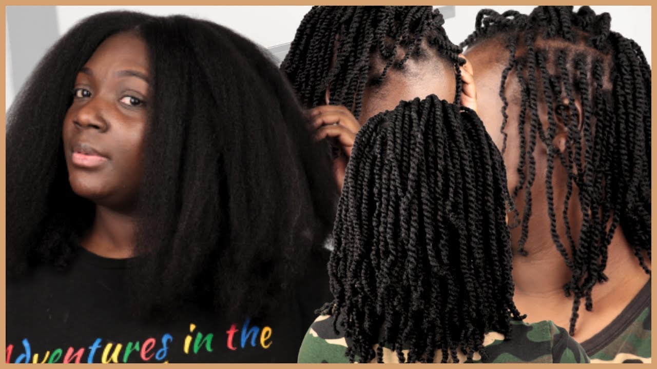 Mini twists for natural hair growth