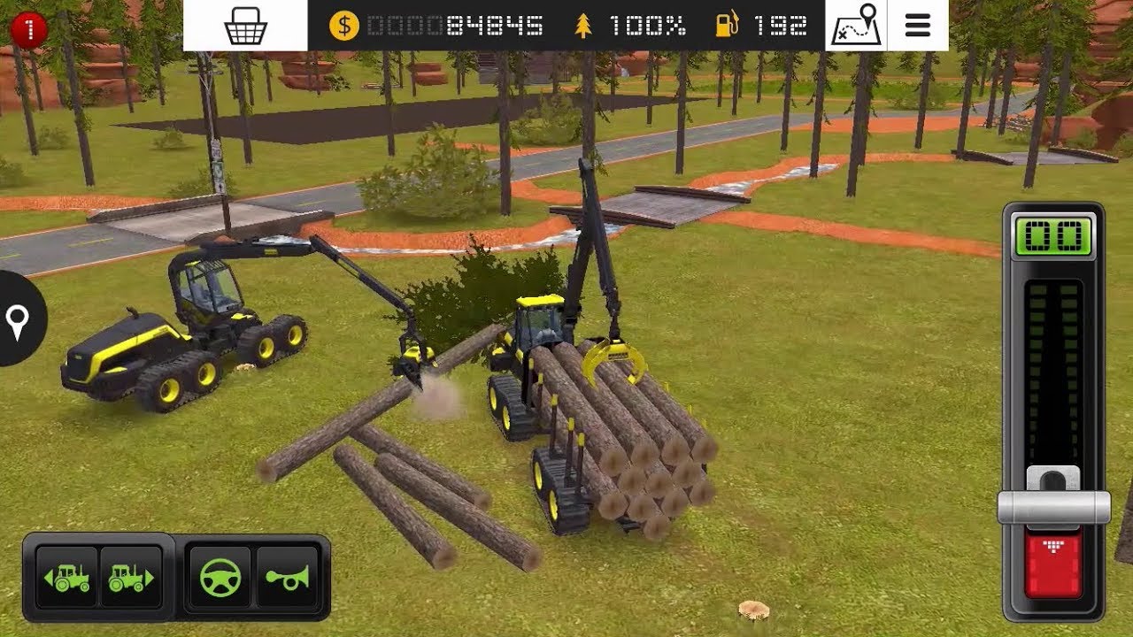 Farming Simulator 18 - #3 The Scorpion King cuts trees - Gameplay