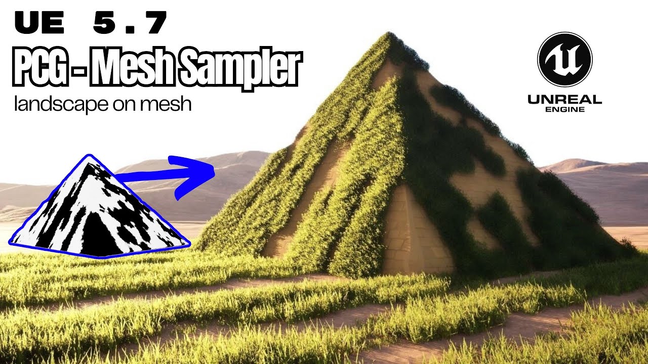 Учебное пособие по PCG Mesh Sampler в Unreal Engine 5 - 5.7
