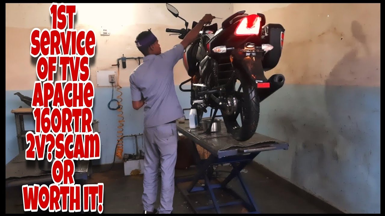 1st Service of Tvs Apache 160rtr 2v in Tvs Showroom|Scam or Worth it?