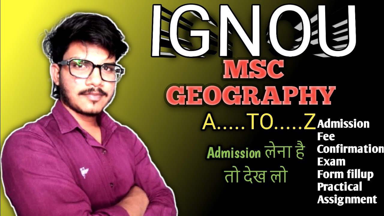 MSc geography IGNOU a to z update 🫵