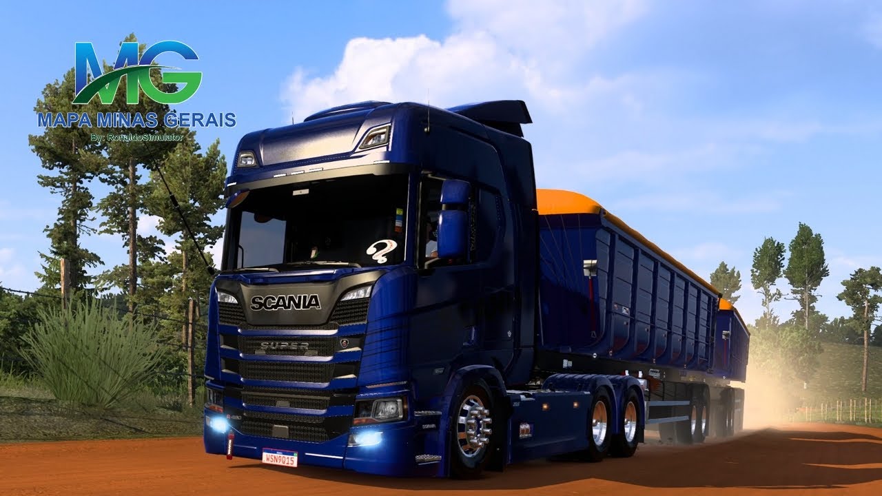 ETS 2: Mapa Minas Gerais | Scania Super: De Bambui para Faz. Serrana