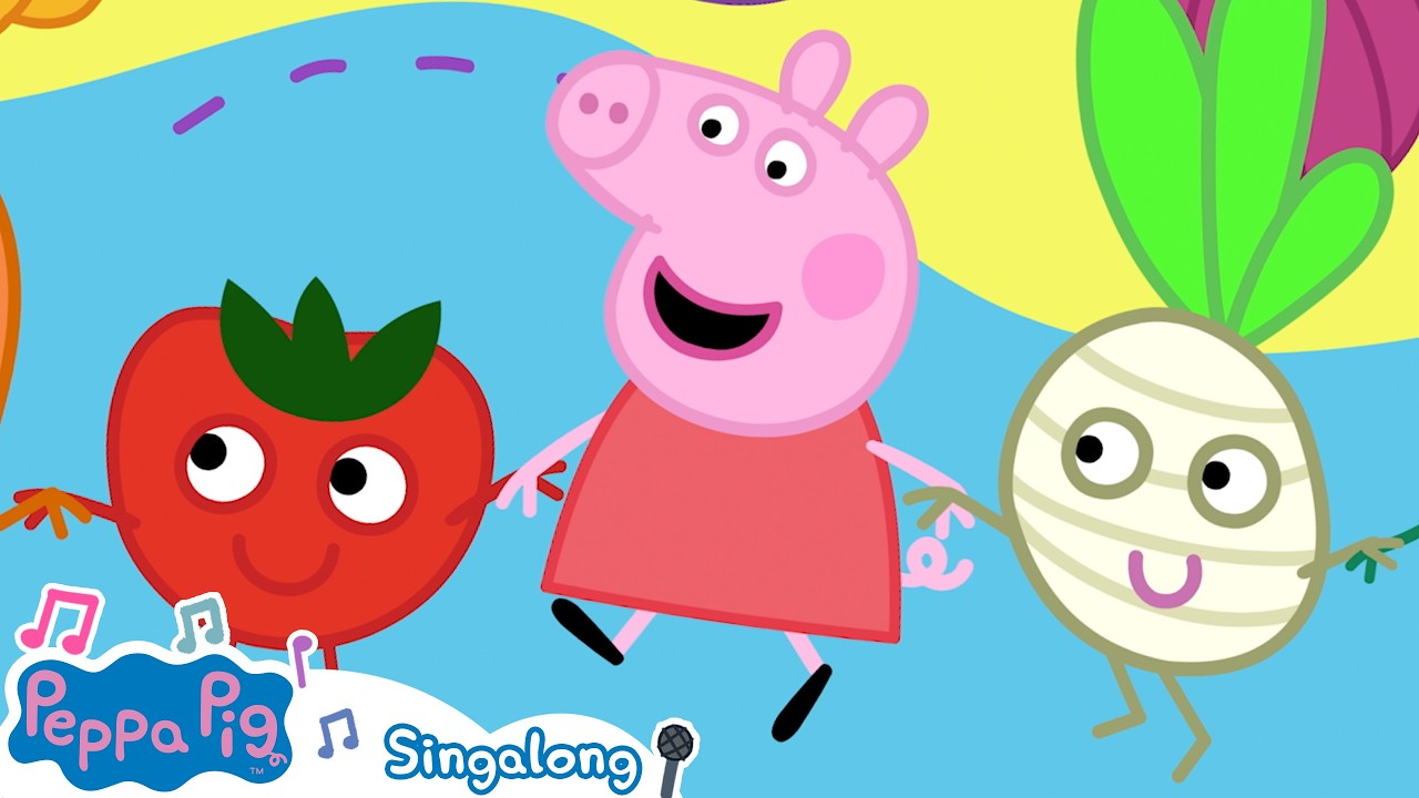 NEW Peppa Pig Songs 💕 Yes Yes Vegetable Song ✨ Singalong for Kids 🎤 Nursery Rhymes & Kids Songs #bts