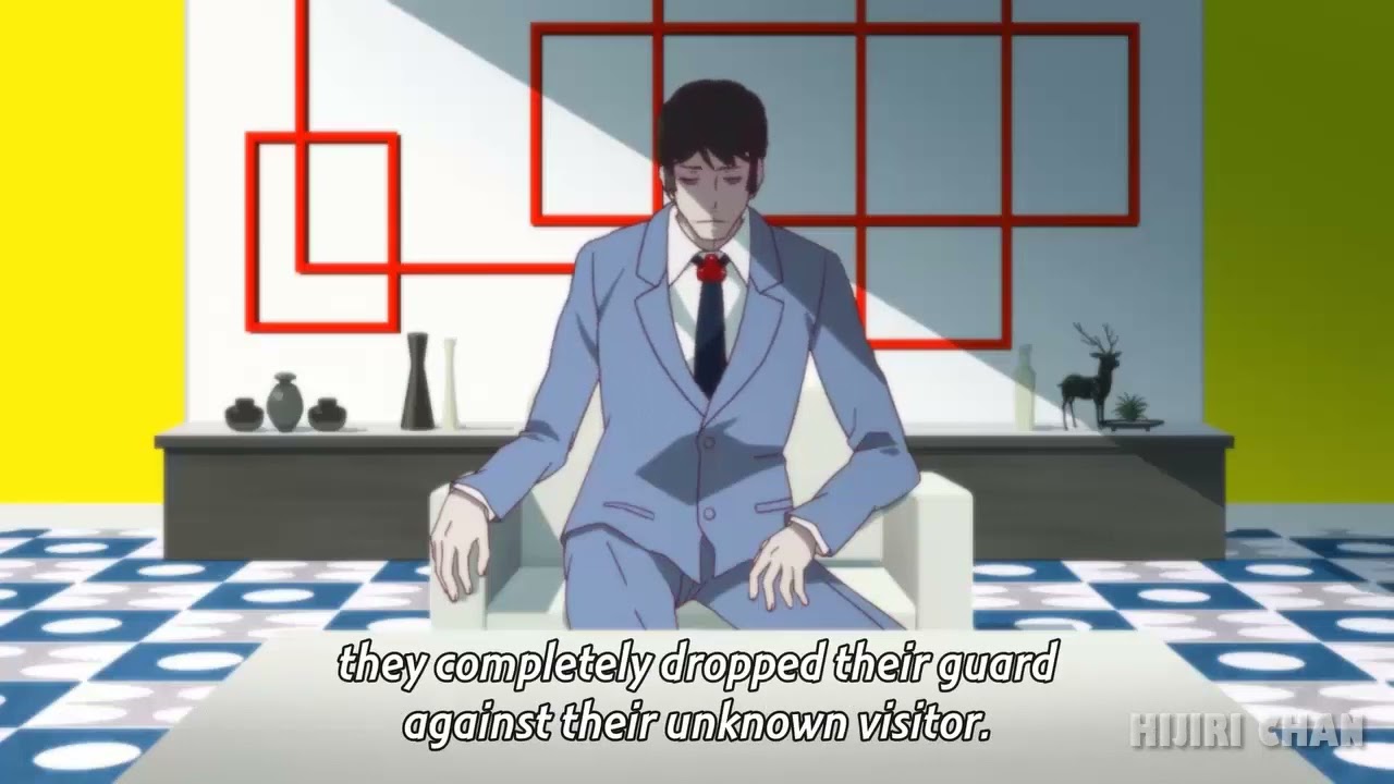Kaiki Comes to See Nadeko's Parents to Investigate Her