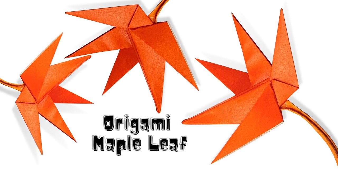 Easy Origami Maple Leaf Tutorial- Origami for beginner- Easy paper craft for kid- Thanksgiving 2023