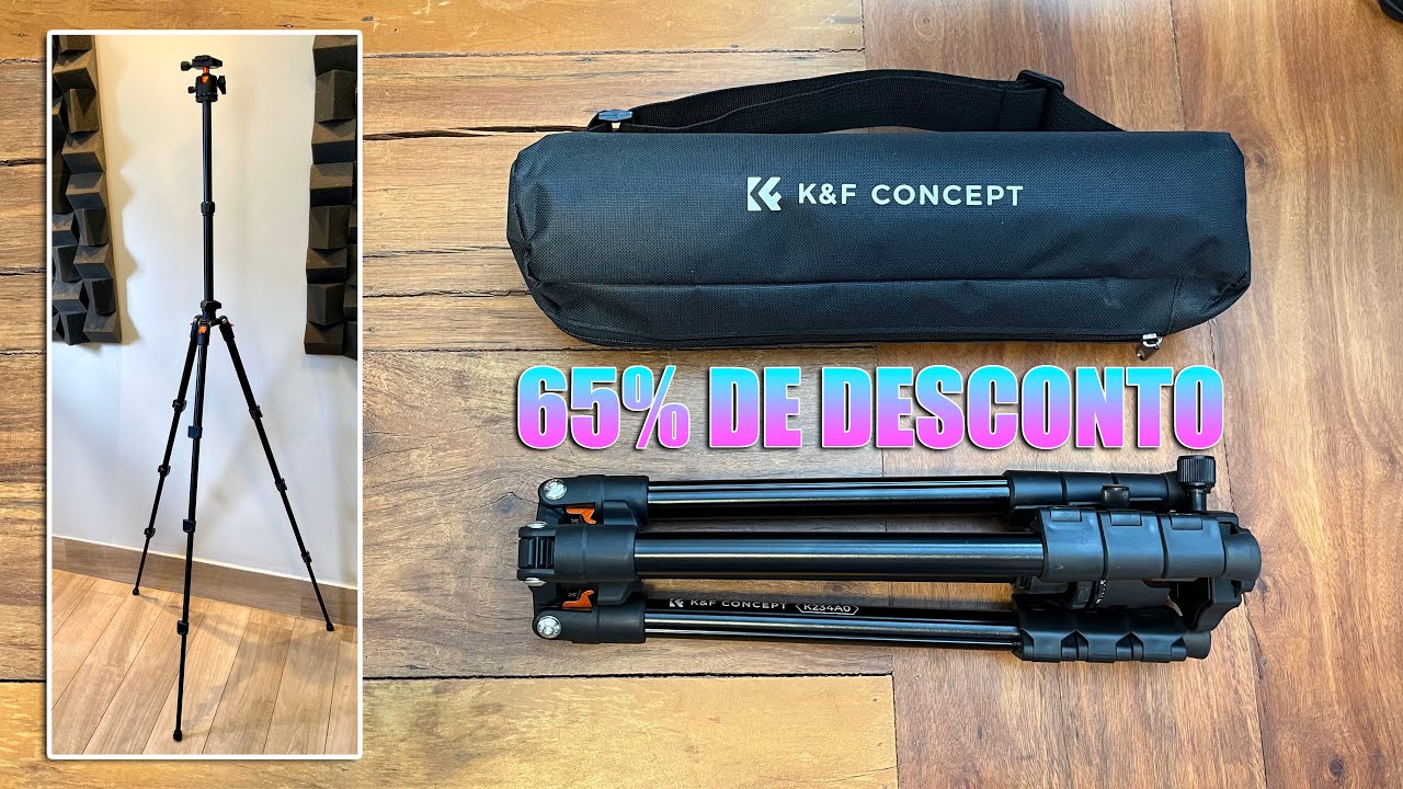 TRIPÉ K&F CONCEPT, LEVE, BARATO E COMPACTO
