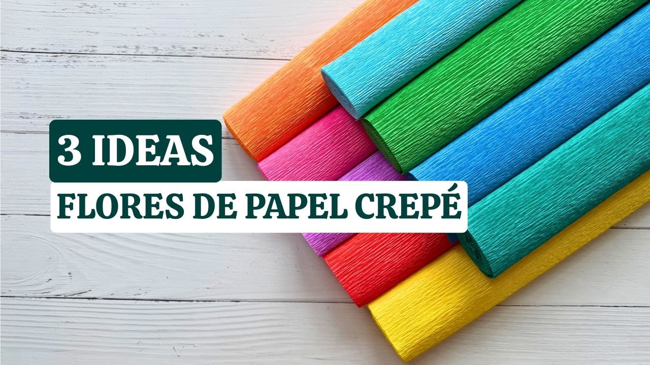 Flores de papel crepé: 3 IDEAS
