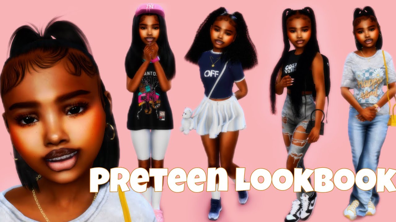 The Sims 4 | Preteen Lookbook + CC Folder & Sim Download