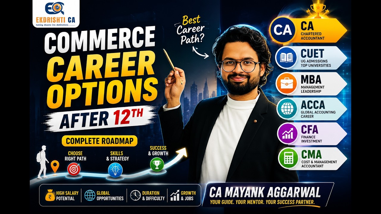 CA vs MBA vs CUET vs ACCA. Commerce Options after 12th. Duration, Investment, Difficulty, Salary