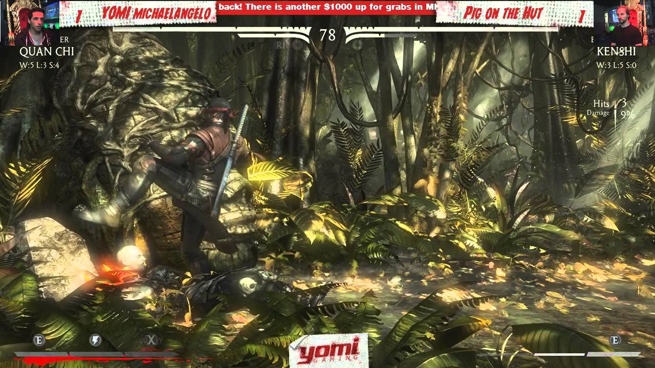 Winner's Semifinals: YOMI Michaelangelo (Quan Chi) vs. Pig of the Hut (Kenshi) - MKX; AKA Week 2