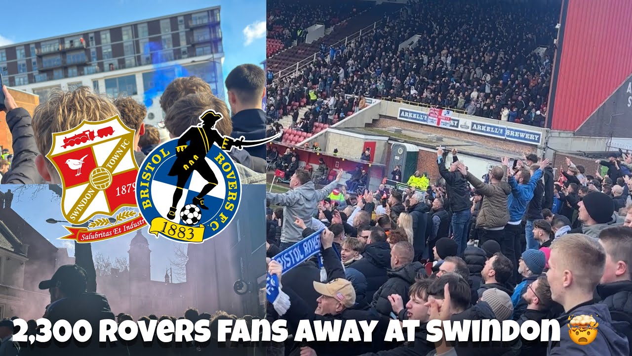 2,300 Gasheads TAKEOVER Swindon! | Swindon Town vs Bristol Rovers 🔵⚪