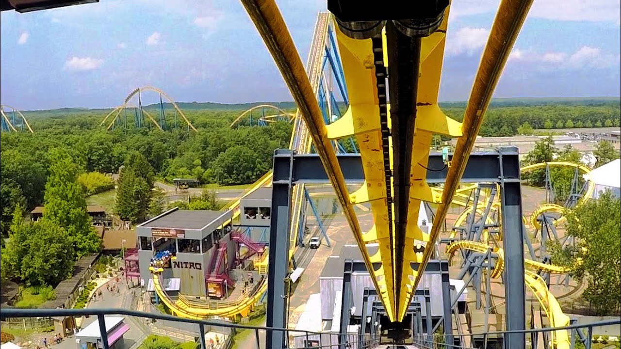 Batman Backwards back seat on-ride HD POV @60fps Six Flags Great Adventure