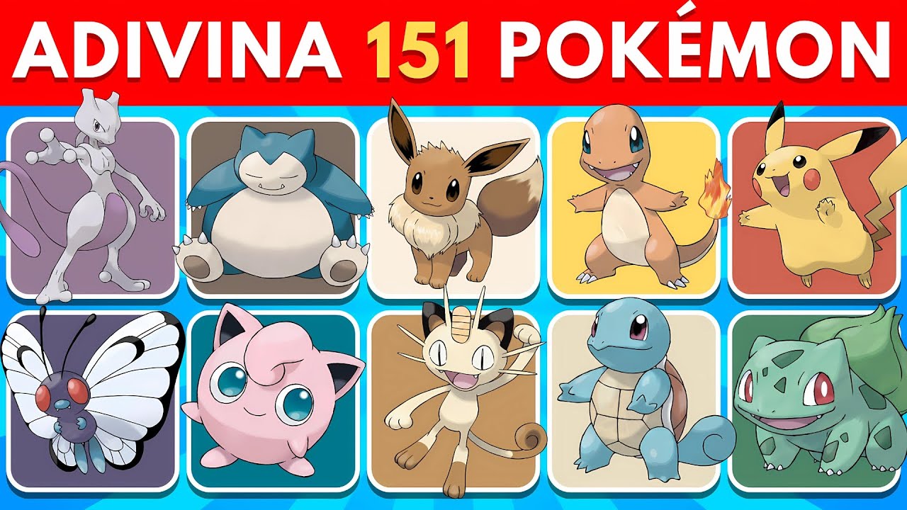 ¿QUIÉN ES ESE POKÉMON? 🧠⚡ Adivina 151 Pokémon (1ra GEN) ✅