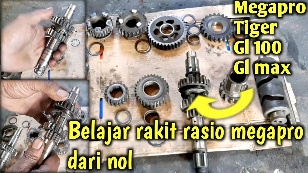 Cara merakit rasio megapro dari nol sampai pasang krengkes