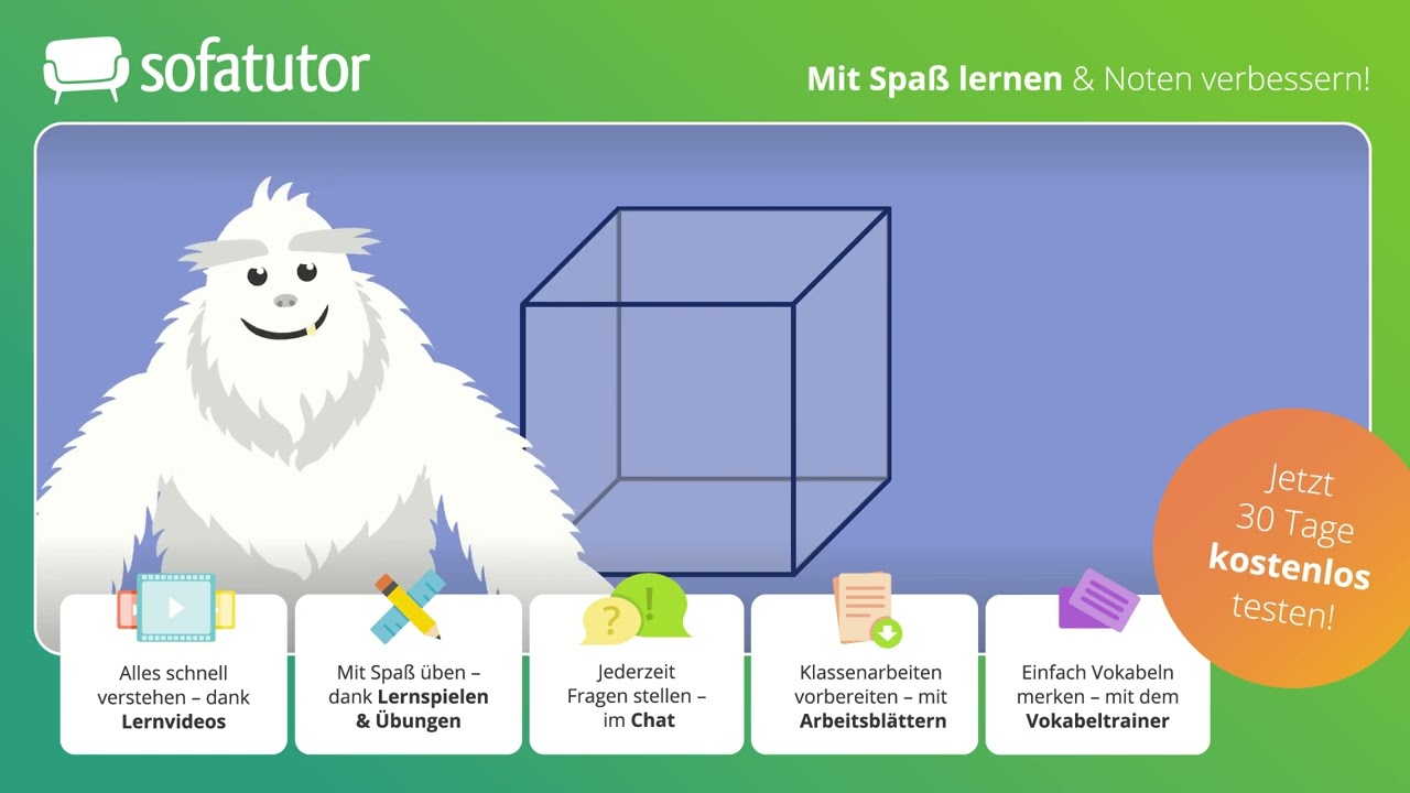 Oberfläche & Volumen vom Würfel – Formel & Berechnung