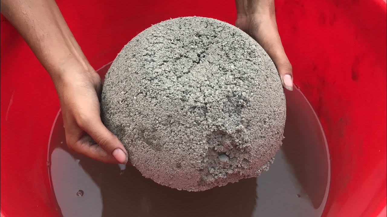 Water series #6 ||multi stone sand cement texture water crumbling dipping paste play mixing 😃🔥🔥
