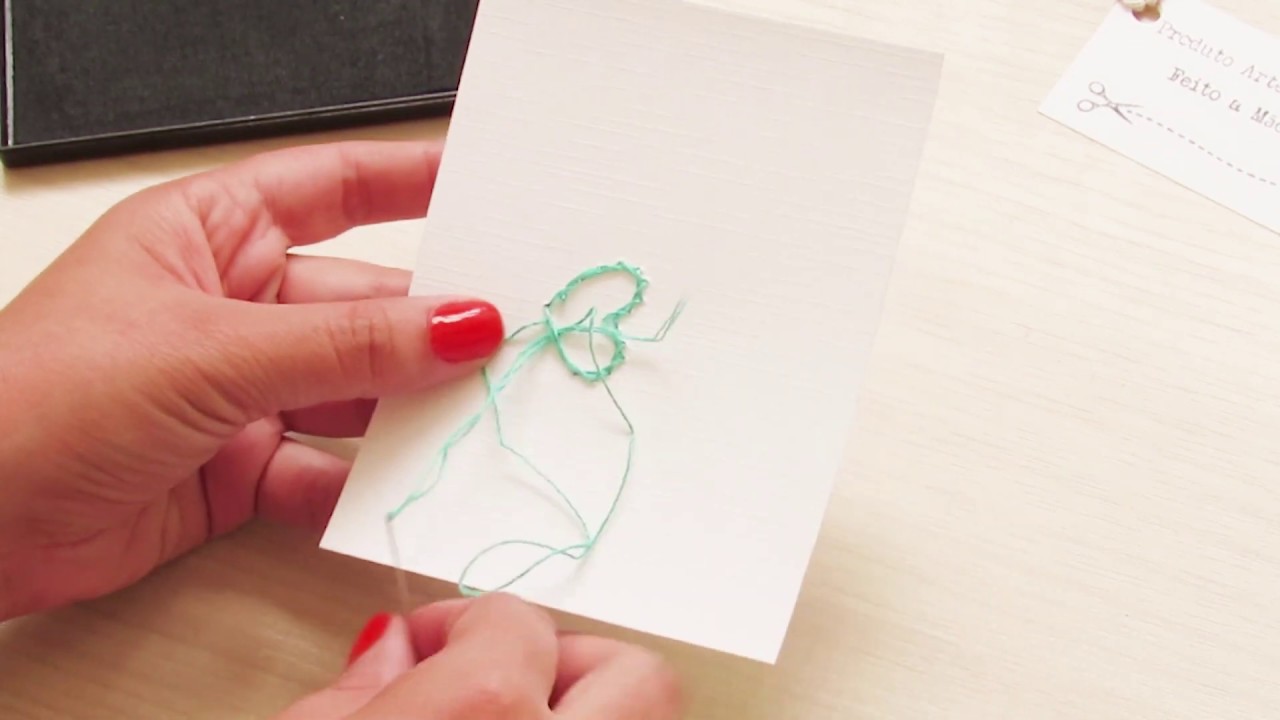 DIY - Etiqueta Bordada - Bordado em Papel