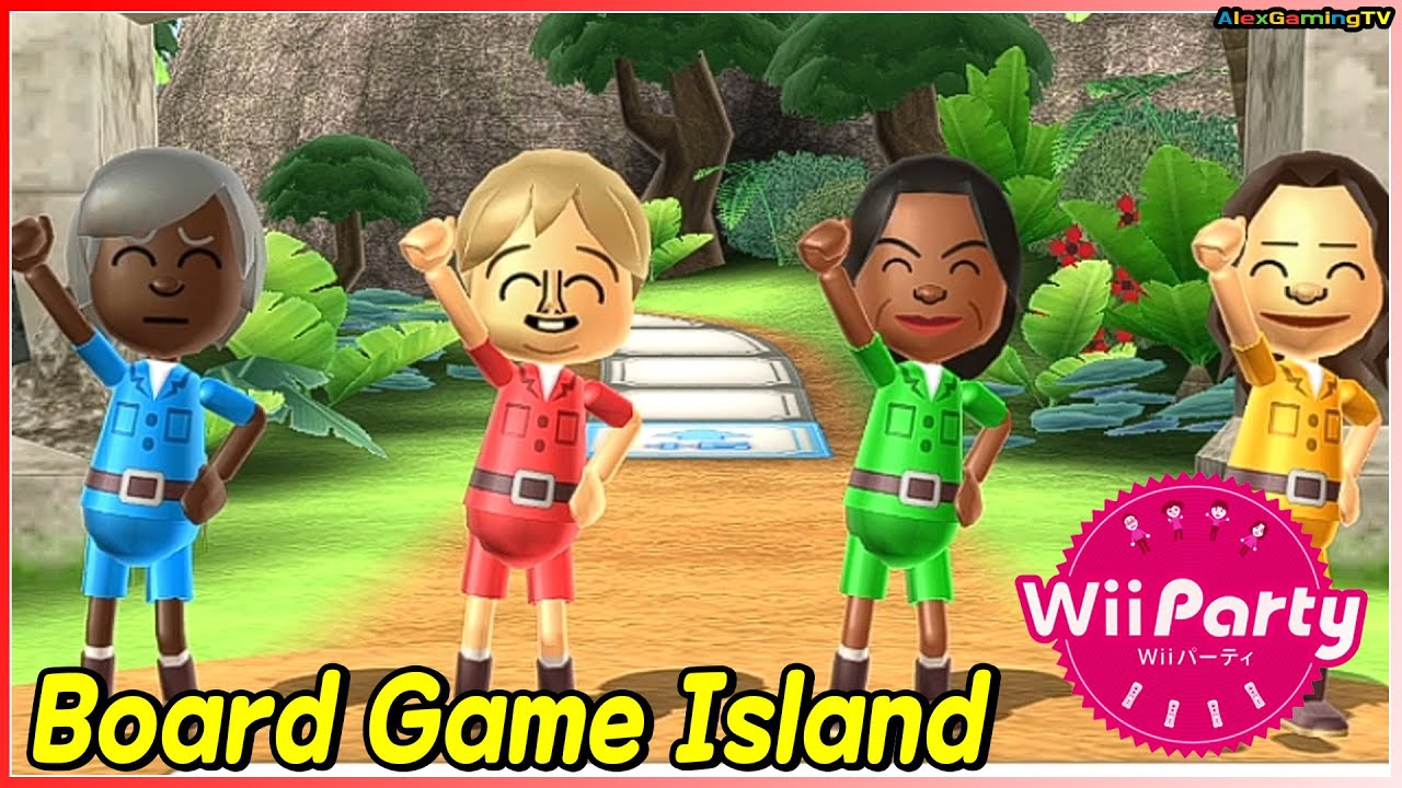 Wii Party - Board Game Island (Standard com) Barbara vs Megan vs Maria vs Tomoko | AlexGamingTV