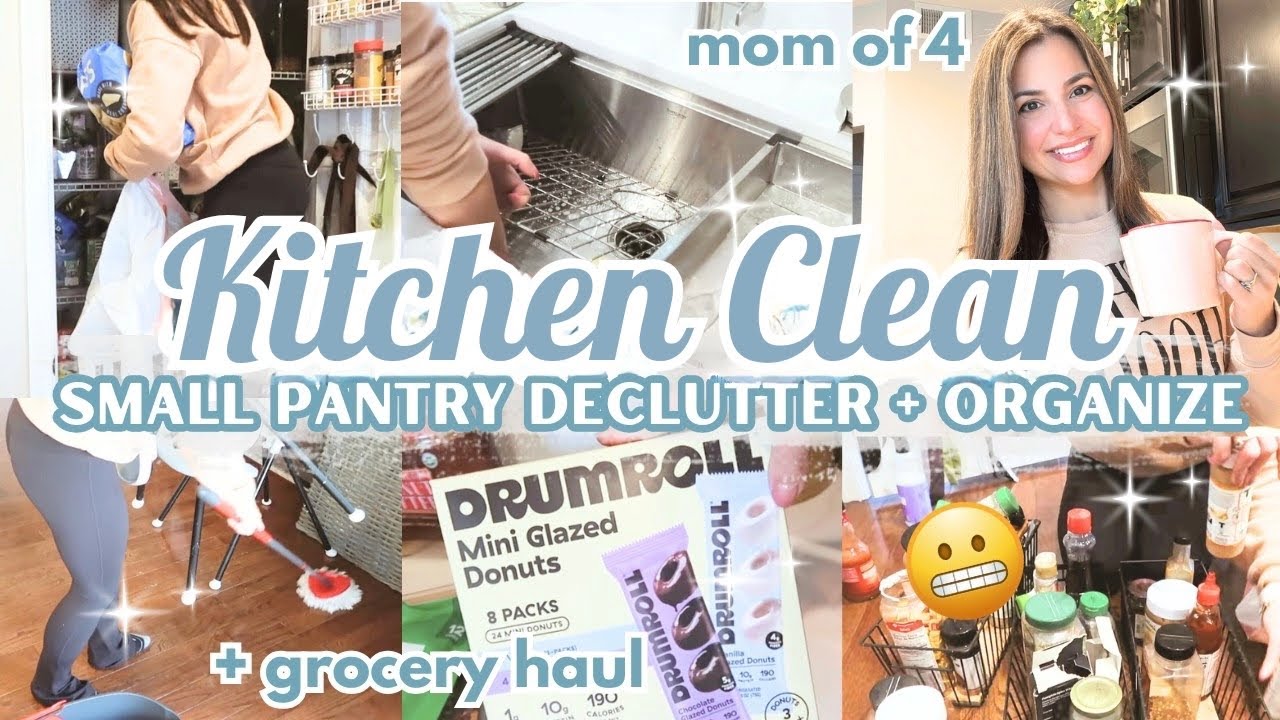 KITCHEN CLEAN WITH ME 2026 | EXTREME ORGANIZE + CLEAN | GROCERY HAUL