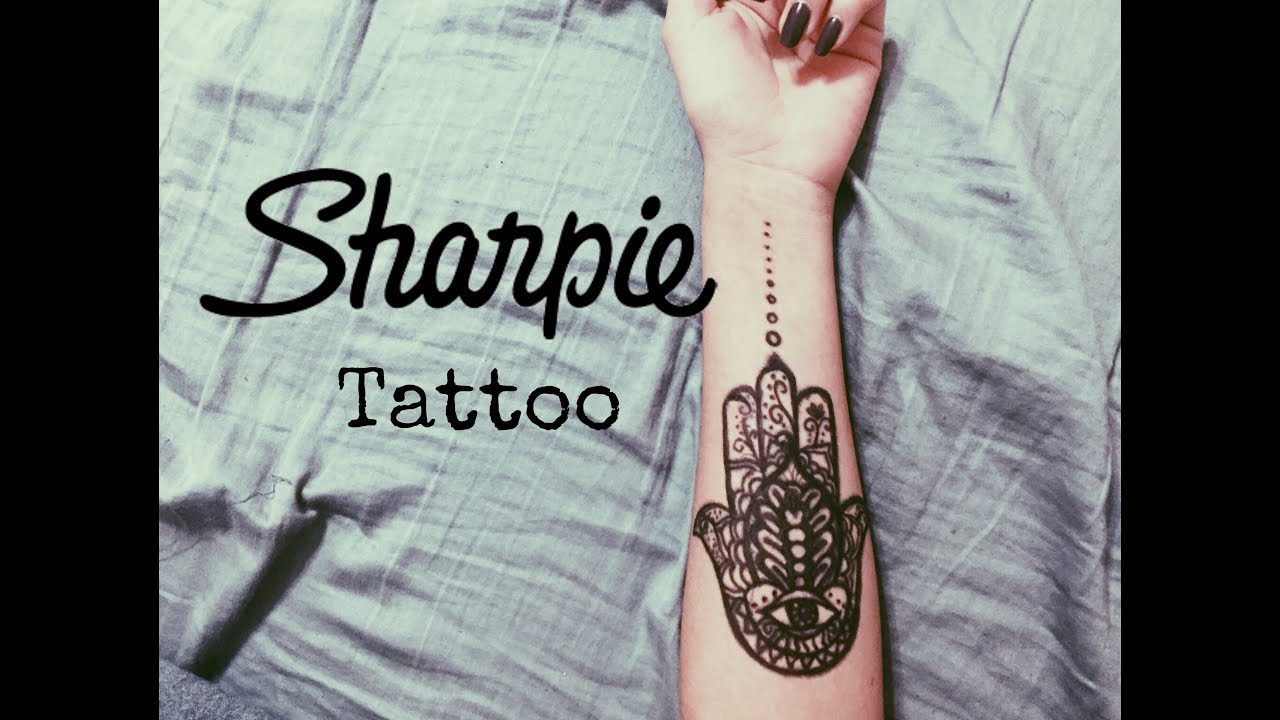 Sharpie Tattoo Time Lapse ~ Hamsa