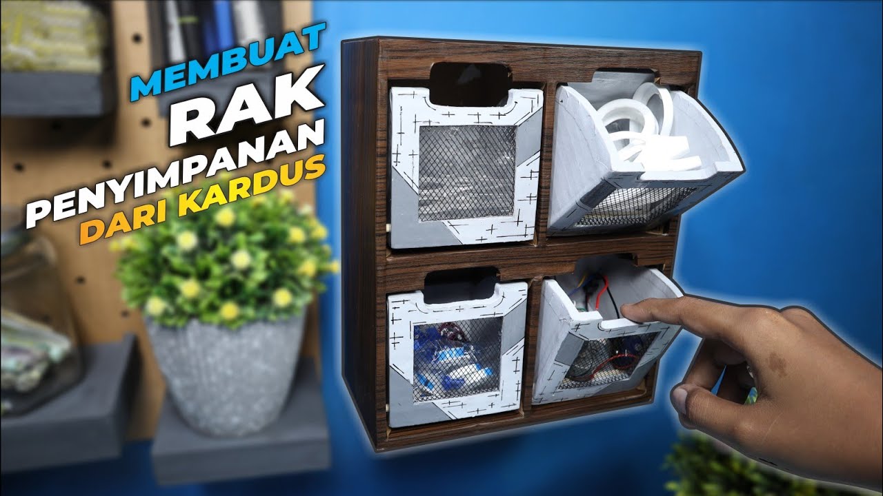 TUTORIAL MEMBUAT  LEMARI PENYIMPANAN DARI KARDUS BEKAS